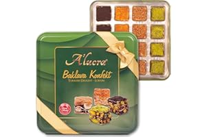 ‎A’LUCRA A'lucra® Baklava Konfekt 250 g | Turkish Delight Lokum | Premium Geschenkverpackung mit Schleife | Handgemacht mit besten Zutaten und hohem Nussanteil | Orientalische Pralinen | Geschenkidee (1x 250g)