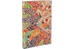 PAPERBLANKS Gaudi’s Sun (Gaudi’s Mosaics) Midi Lined Hardback Journal (Wrap Closure)