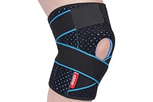 SIVITICK Tutore Ginocchio con Stabilizzatori Laterali Ginocchiera Ortopedica Rotulea Regolabile Supporto Sportiva Neoprene per Legamenti Rotula Menisco Fascia Ginocchio, per Artrite 1 Pezzo