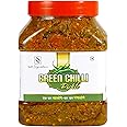 Self Signature Chatpata Teekha Rajasthani Green Chilli Pickle, Hari Mirchi Ka Achaar (1kg)