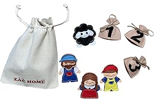 ZAC HOME Baa Baa Black Sheep Nursery Rhyme Sing Along Finger Puppet Set