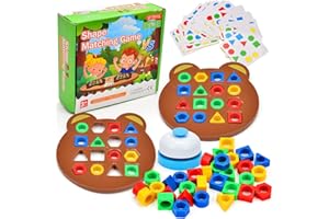 xinrongda Jeu d'association de Formes, Jouet éducatif Sensoriel De Couleur, Jeu De Formes Géométriques, Formes Apprentissage Précoce Éducation, Jouets Montessori pour Enfant Interaction Parent-Enfant