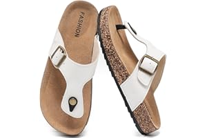 ZAXUNAI Infradito Uomo e Donna con Suola in Sughero Ciabatte Estive Comode Regolabili Antiscivolo Supporto Plantare Sandali Leggeri per Spiaggia Piscina Casual