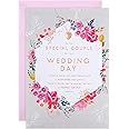 Hallmark Wedding Congratulations Card - Classic Floral and Text Design
