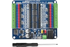 OSOYOO Nano IO Shield Breakout Board con LED di stato GPIO, supporto di espansione terminale per Arduino Nano