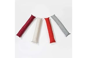 CNA STORES Luxury Woven Door Draught Draft Excluder With Zipped Removable Covers (Red Wine)