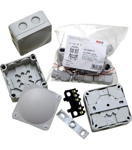 WISKA Anschlussdose 10101459 - IP66/67, 10 M20 Einführungen, Grau