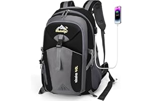 Januts Mochila Senderismo 40 Litros Mochilas de Marcha Impermeable Mochila Altus Gran Ligera Mochila Montaña para Hombre Mujer Excursiones Camping Trekking Viajes Acampadas al Aire Libre