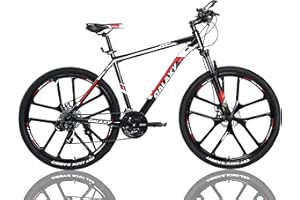 LEONX Galaxy 27.5 Mountain Bike Aluminium MTB Suspension Mens Bicycle with Magnesium Integrated Wheels 24 Gears Dual Disc Brake Hydraulic Lockable Fork & Hidden Cable for Adults Bikes