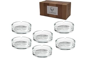 6 X GERMANUS Cendriers à Partir de Verre pour Cigarettes