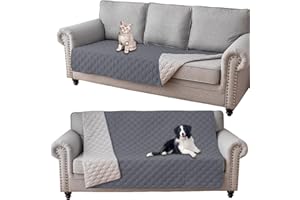 GEBIN Waterproof Sofa Cover, Dog Blanket for Sofa Bed Protection, Waterproof Furniture Protector Couch Cover Anti Scratch Dirty, Non Slip Sofa Covers (Gray,76x178cm)