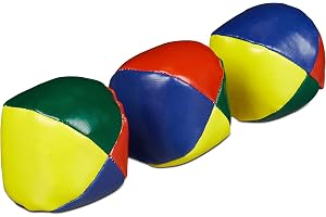 Relaxdays jongleringsbollar 3-pack, nybörjare & proffs, mjuka, färgglada