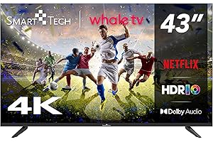 Smart Tech TV LED 4K UHD 43" (108 cm) Smart TV Whale OS-43UH02V- Molotov, Netflix, Prime Video, Disney+ HDR10 3xHDMI - 2xUSB -Dolby Digital+