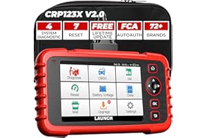 LAUNCH OBD2 Scanner CRP123X V2.0 2025 Version. ABS SRS Engine Transmission Car DiagnosticTool, 7 Service Functions, Lifetime Free Update, Battery Test