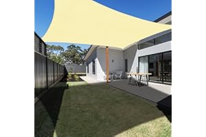 Ankuka Voile d'ombrage Rectangulaire 4x6M Vert Foncé, Auvent Imperméable UV Protection pour Jardin Terrasse Extérieur Patio Piscine avec Corde Libre