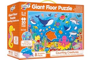 Galt Toys, Giant Floor Puzzle - Counting Creatures, Floor Puzzles for Kids, Ages 3 Years Plus