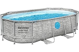 Bestway Power Steel Frame Oval Pool, Without Pump and Accessories, Replacement Part, Rattan