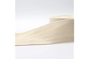 Leduc 3 mètres Sangle Coton Bagage poignée sac ceinture bandoulière harnais sac à dos maroquinerie Grande qualité Ecru (82) 4cm