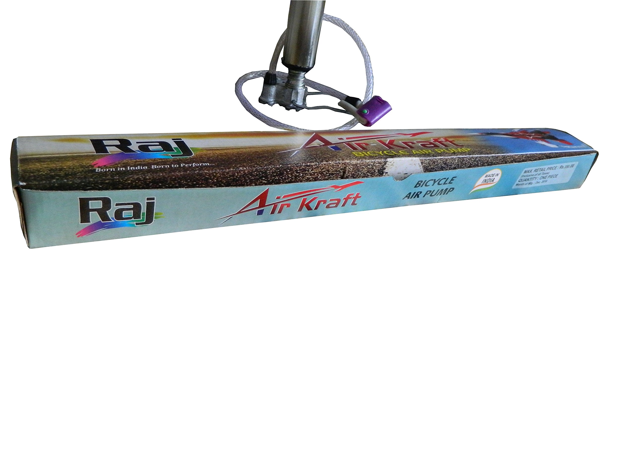 Raj Airkraft High Pressure Alloy_Steel Air Pump for Car Bike Bicycle Motorcycle Ball and Inflatable Furniture/Toys (Silver) Pack of 1 - Image 7