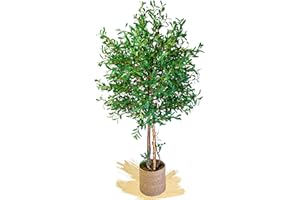 Maia Shop Olivo Artificiale alto 190 cm per la Decorazione di Casa e Ufficio, Grande Albero, Grande Pianta Artificiale Iperrealistica con Tronco Naturale