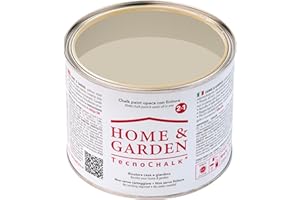 TecnoChalk® Home & Garden Nuova Chalk Paint Extra Forte - Non Richiede Finitura – Ricolora Senza Carteggiare Casa e Giardino - Vernice tutto-in-uno - Senza Solventi - Colore Beige Francese (500 ml)