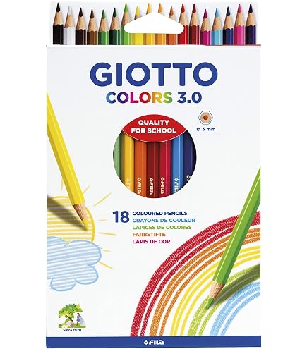 Giotto Stilnovo Schoolpack - Confezione 192 Pezzi: 144 Pennarelli + 48 Pastelli, Colori Assortiti, 5234 00 & 523800 - 2