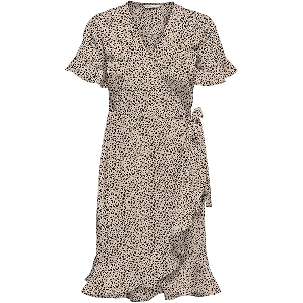 VMJOSIE SS WVN GA Calf Shirt Dress, zwart, L