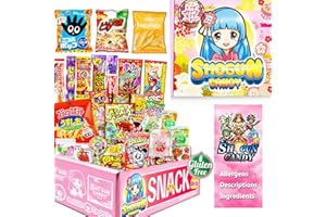 SHOGUN CANDY, 40 Pcs Japanese Snacks Mystery Box, Japanese Sweets, Popin Cookin Snack Boxes, Kawaii Anime Hime Box, Gluten & Peanuts Free 20 Ounce