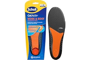 Scholl GelActiv Work & Boot Insoles for Men and Women, All Day Comfort at Work, Shock Absorption and Comfort Cushioning with GelWave Technology
