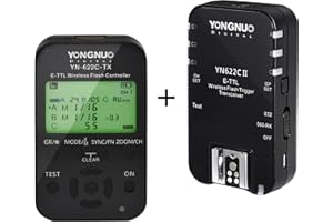 Yongnuo YN622C TX Kit – Yongnuo YN-622 Receiver and TX YN-622TX Transmitterfor Canon (FEC, FVL, LCD, 100 m) - Black