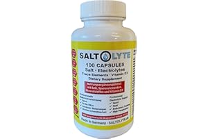 ‎SALTOLYTE SALTOLYTE SALTOLYTE 100 Capsules Salz- + Elektrolytkapseln mit Natrium, Magnesium, Kalium, Kalzium, Eisen, Zink, Vitamin D3