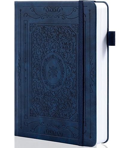 Carnet Ligné En Cuir A5 Avec Stylo - 320 Pages Papier épais 100 GSM - Couverture Rigide œil Protecteur - Numéroté