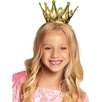 Prinzessin Krone Aus Metall – Goldfarben, Mit Perlen – Accessoire Für Karneval, Hochzeit & Mottopartys