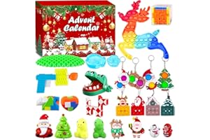 TUTUKYLE Calendario Adviento 2024 Fidget Toys, Cuenta Regresiva de Navidad de 24 Días Calendario de Adviento con Juguetes Sensoriales Antiestress para Niños, Niñas y Niños