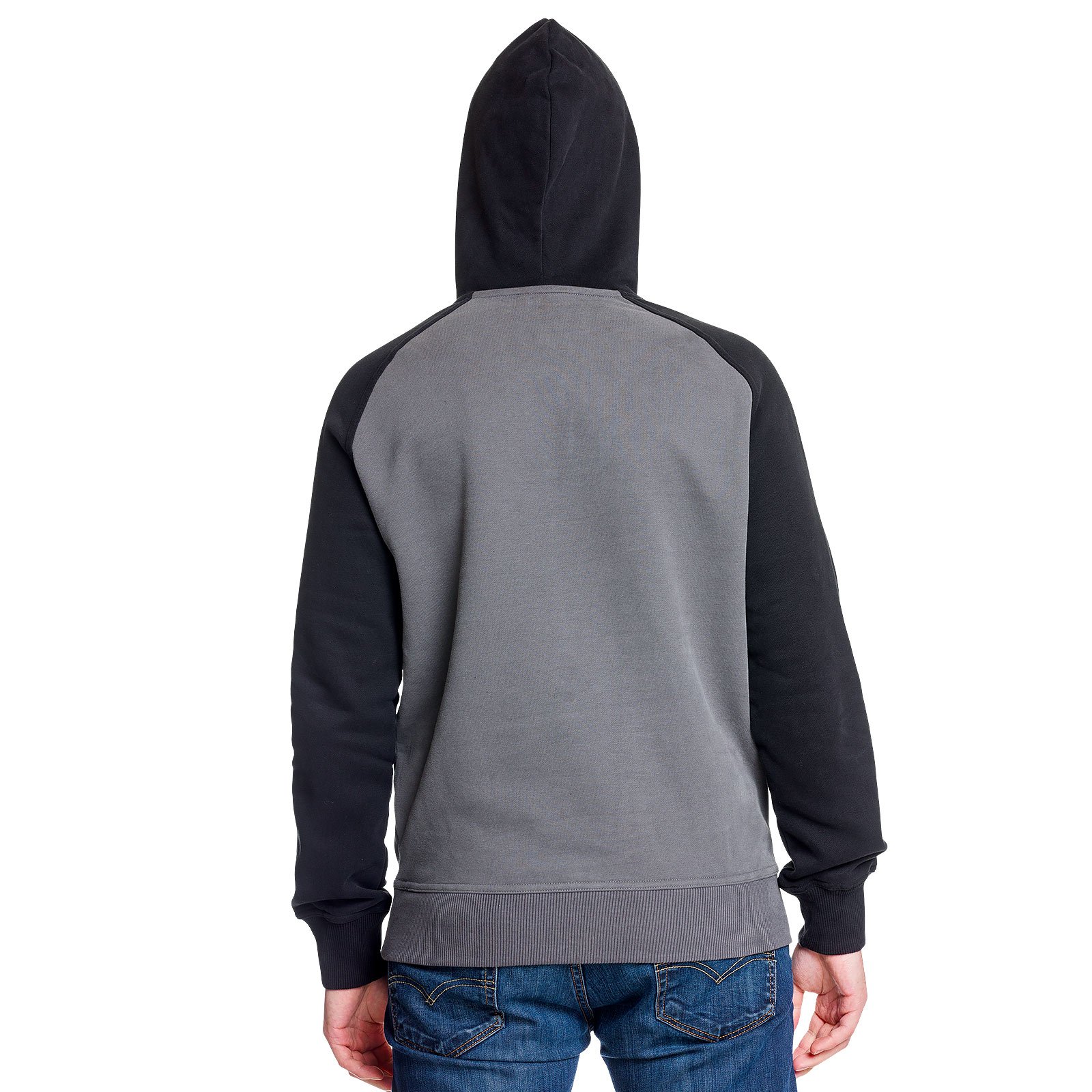 Batman-Herren-Hoodie-Black-Logo-Kapuzen-Pullover-DC-Comics-Elbenwald-Grau-Schwarz