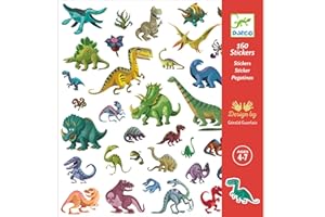 Djeco DJ08843 naklejka 160 sztuk dinozaur