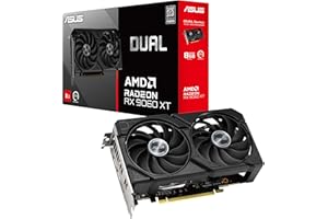 ‎ASUS ASUS Dual Radeon RX9060XT 8G GDDR6 Gaming Grafikkarte (AMD RDNA 4 Architektur, 2,5-Slot Design, DUAL BIOS, PCIe 5.0, 1x HMDI 2.1b, 2X DisplayPort 2.1a, DUAL-RX9060XT-8G)