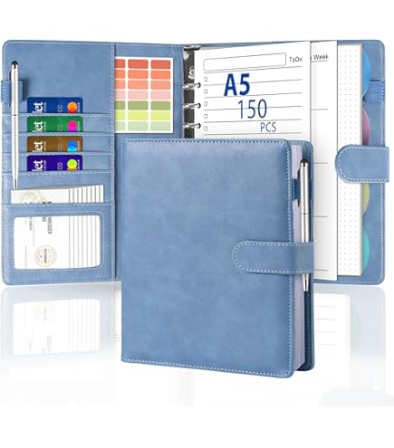 PATIKIL A6 Reliure En Feutre, Couverture Souple à 6 Anneaux