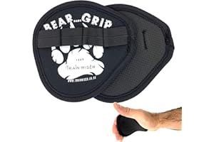 BEAR GRIP® Neoprene Gym Gloves for Men & Women – Hygienic Alternative to Weight Lifting Gloves, Open-Hand Grips for Weight Lifting, CrossFit, Strength Training, Barbell & Dumbbell Workouts