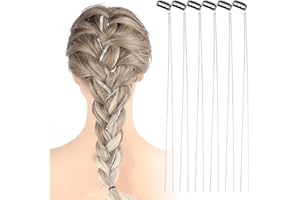 COMNICO Catena per capelli con strass, 6 pezzi, con nappa di strass, luccicanti punk nappe, fermagli per capelli lunghi con strass