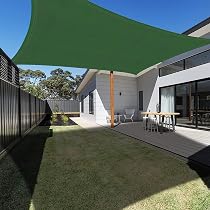 GAIJUAN Sonnensegel 0.8x3.4M – 95% UV-Schutz & Wasserdicht Mit Befestigungs-Kit Für Terrasse, Balkon & Garten (Dunkelgrün)