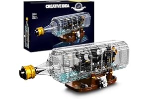SDXFUWA Bateau Pirate en Bouteille, Modèle Black Pearl, Kits de Construction de Jouets, Cadeau pour Les Fans de Pirates à Partir de 14 Ans (2206+ pièces) Taille unique