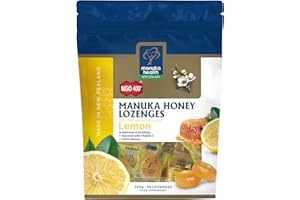 Manuka Health MGO400 Plus Manuka Honey Lozenges with Lemon, 250 g