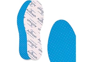 SULPO Wkładki do butów przeciwpotne ActiFresh - redukujące przykre zapachy - dla osób z potliwością stóp - cienkie komfortowe wkładki do butów sportowych, roboczych, BHP, na co dzień - rozmiar 43