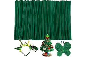 Easusy Christmas Green Pipe Cleaners 110 Pcs Bundles Pipe Cleaners Bristle Count Craft Green Pipe Cleaners Bulk Craft Supplies for Home Decoration Supplies DIY Arts