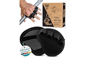 PULLUP & DIP Fitness Grip Pads pour Musculation, Poignées pour Entraînement, Rembourrés Antidérapants en Néoprène, Finis Les Gants d'entrainement en Sueur