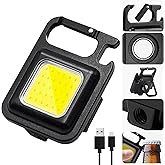 Desidiya® 800 Lumen Rechargeable COB Keychain Work Light with 3 Lighting Modes, Magnetic Base, Keyring LED Torch Keychain Fla