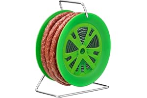 PIKANTEN WURSTBARON® Tambour à saucisses en forme d’enrouleur de tuyau d'arrosage, 3,5 m de délicieuses saucisses de style Cracovie, haute qualité et arôme fumé, 240 g