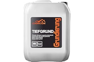 CAIRCON Primaire d'adhérence sol béton pour peinture à base d'eau - Intérieur et extérieur - Fond poreux - 10L