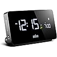 Braun Digital Bluetooth 4.0 Connected Alarm Clock with LCD display, iOS and Android Compatible, 2x USB Ports, Automatic Time and Date Sync, Touch Snooze, Customisable Alarm Settings in Black, BNC020BK